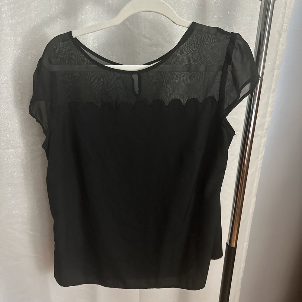 Elegant Black Sheer Top